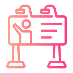 billboard Line Gradient Icon