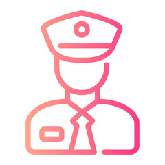 police Line Gradient Icon