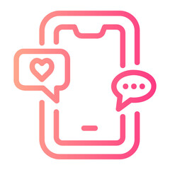 Obraz premium social media Line Gradient Icon