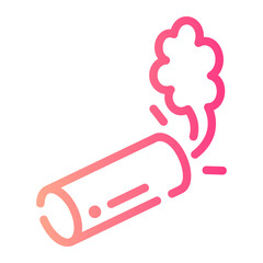 tear gas Line Gradient Icon