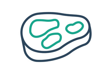 Beef icon. line icon style. icon related to meat. food elements vector illustration