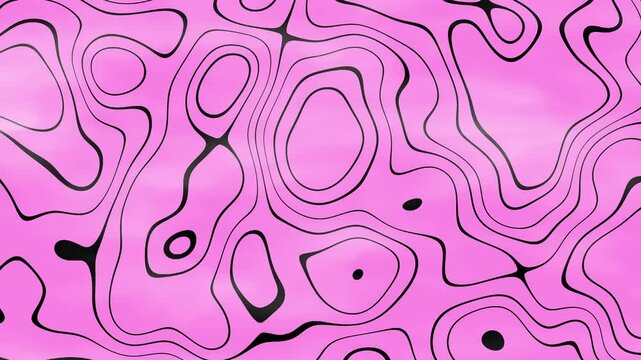 Pink and black abstract topography pattern suitable for backgrounds, social media posts, textiles, packaging, and modern design projects. Trendy and versatile.