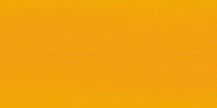 ellow halftone pattern. Retro comic gradient background. Bright orange pixelated dotted texture overlay. Cartoon pop art faded gradient pattern. Vector backdrop for poster, banner, advertisement