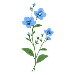 Obraz premium A wildflower clip art flowers illustration design vector