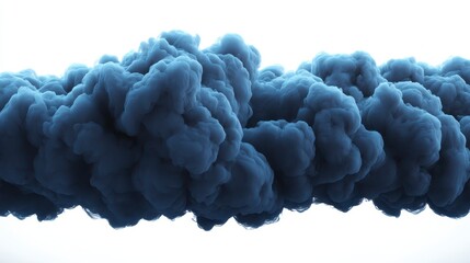 Dramatic Dark Blue Smoke Cloud  Abstract Background  PNG  Texture  Design Element