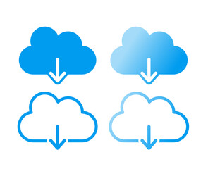 クラウドのダウンロードアイコン