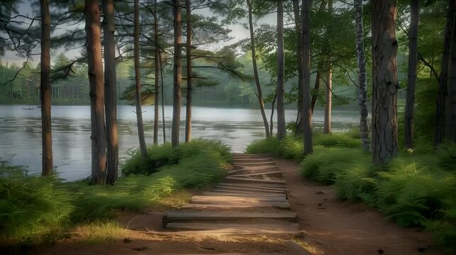 A quiet walk in nature