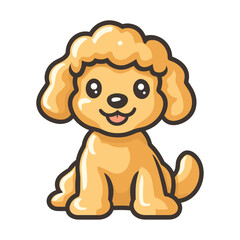 Obraz premium Poodle dog character cartoon vector