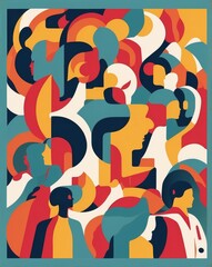 Collaboration & Inclusion: Abstract People Line Art Vector for Unity