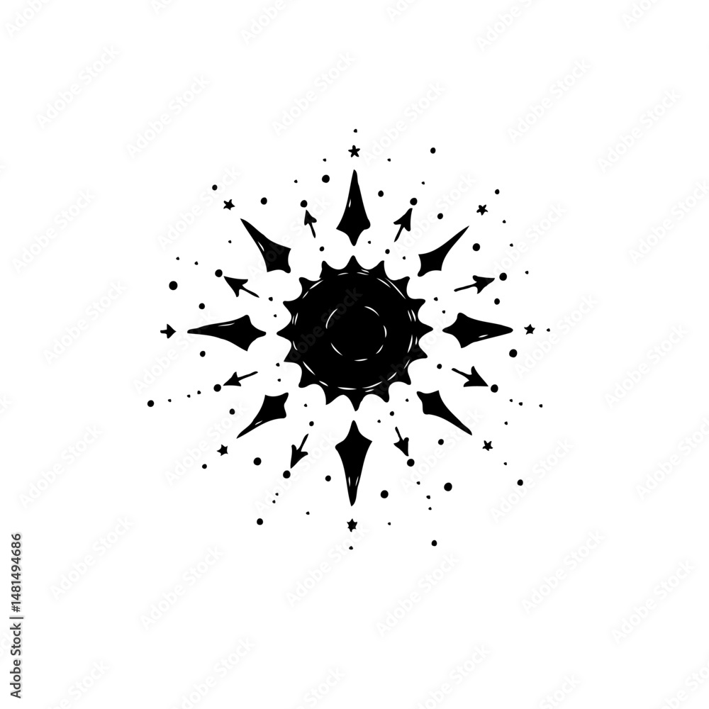 Poster celestial radiance: an abstract symbolic expression of universal energy flow