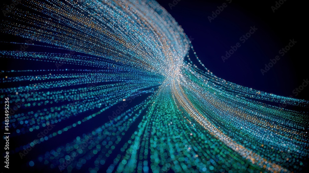 Poster abstract data flow futuristic technology network background