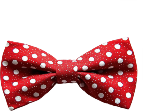 Stylish Red and White Polka Dot Bow Tie