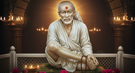 Sai Baba of Shirdi in Meditation