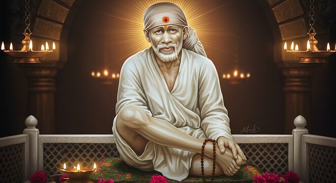 Sai Baba of Shirdi in Meditation