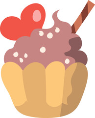 Cute Valentine’s Day Icon Set. A cute love-themed icon set featuring a teddy bear, rose, desserts, chocolate, drinks, and hearts—perfect for romantic or Valentine’s Day designs.