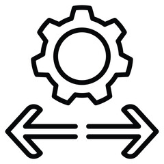 Extend icon line vector illustration