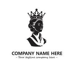 Head of queen logo company design vector illustration