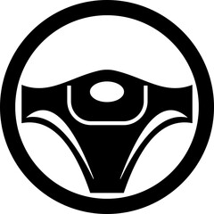 steering wheel vector icon . steer sign . driving symbol for Automobile, machine . isolated transparent background solid outline signs for Test drive mobile concept web designs. and editable stroke