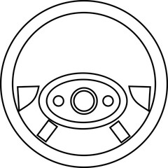 steering wheel vector icon . steer sign . driving symbol for Automobile, machine . isolated transparent background solid outline signs for Test drive mobile concept web designs. and editable stroke