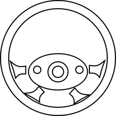 steering wheel vector icon . steer sign . driving symbol for Automobile, machine . isolated transparent background solid outline signs for Test drive mobile concept web designs. and editable stroke
