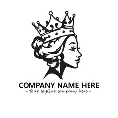 Obraz premium Head of queen logo company design vector illustration
