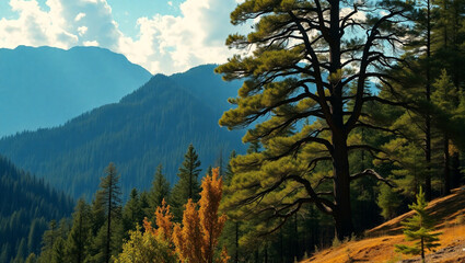 forest in the mountains