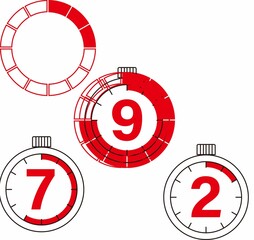 time counter clock illustration