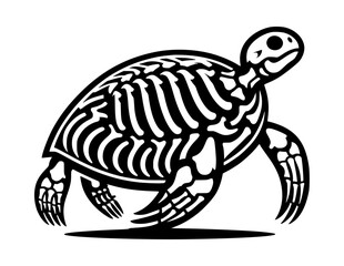 Turtle Skeleton Black Vector Icon