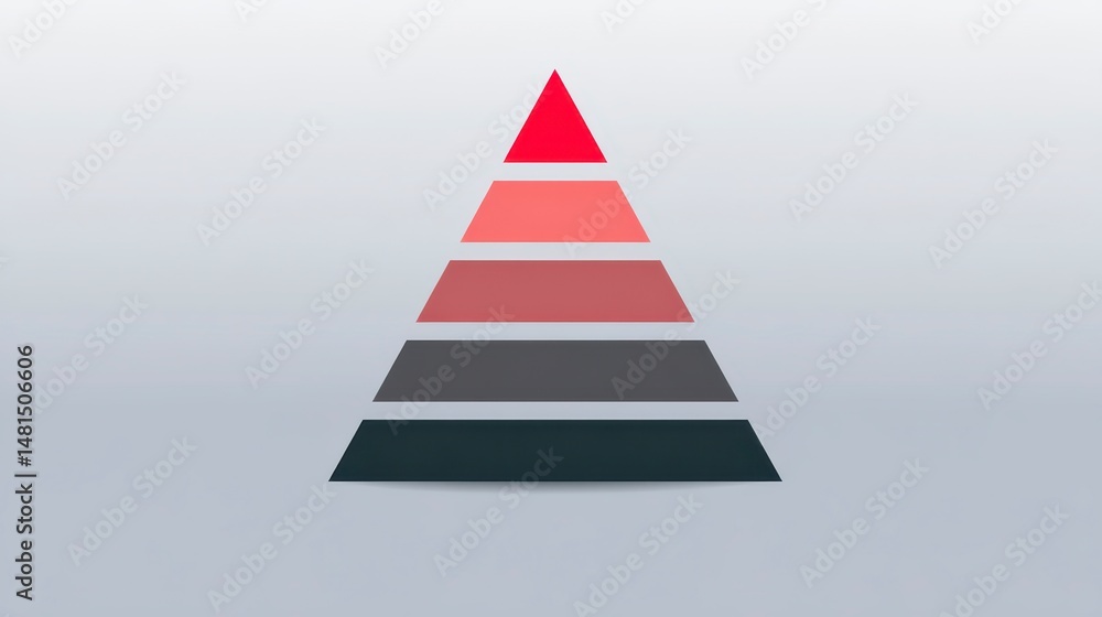 Poster five level pyramid infographic template hierarchy strategy chart business plan data v