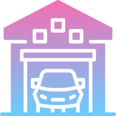 Garage car icon