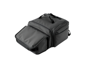 Grey Carry-On Travel Bag with Multiple Compartments and Handles