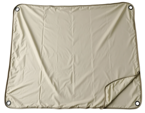 Beige Tarp with Grommets for Outdoor Protection