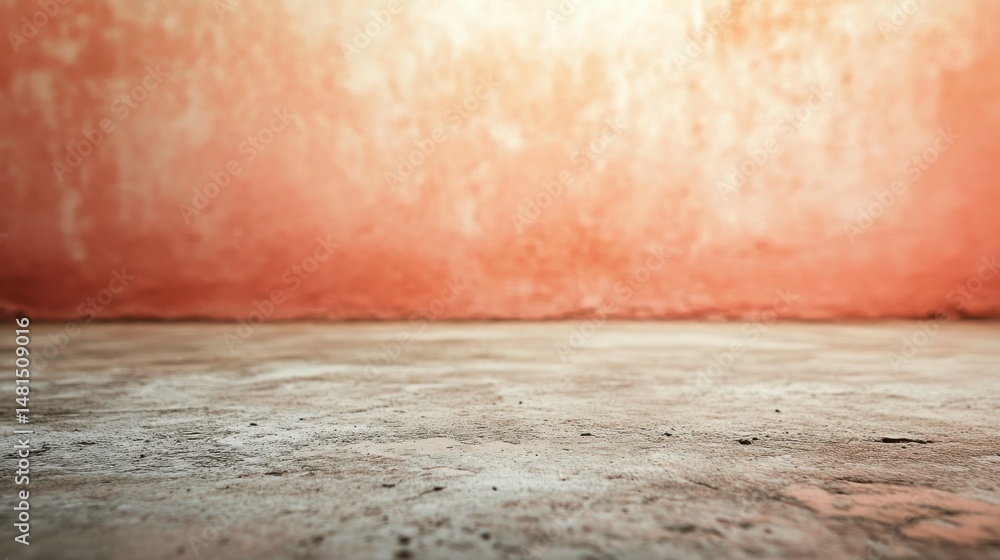 Poster empty room background with textured wall and floor surface studio shot for product placement and moc