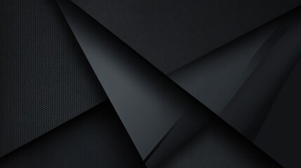 Black Abstract Geometric Background Vector Design with Dynamic Lines and Minimalist Shapes for Tech Presentations, Corporate Branding, Digital Content, Web Banners, and Luxury Visual Projects. Dark Mo