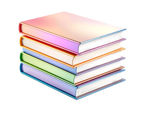 A colorful stack of books with shiny covers