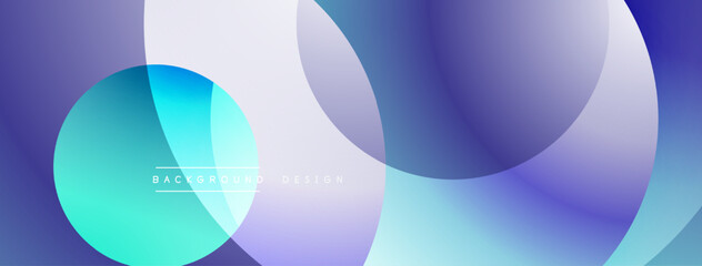 Abstract fluid shapes, overlapping circles, gradient colors. Modern design, smooth transitions, dynamic composition. Minimalist aesthetic.