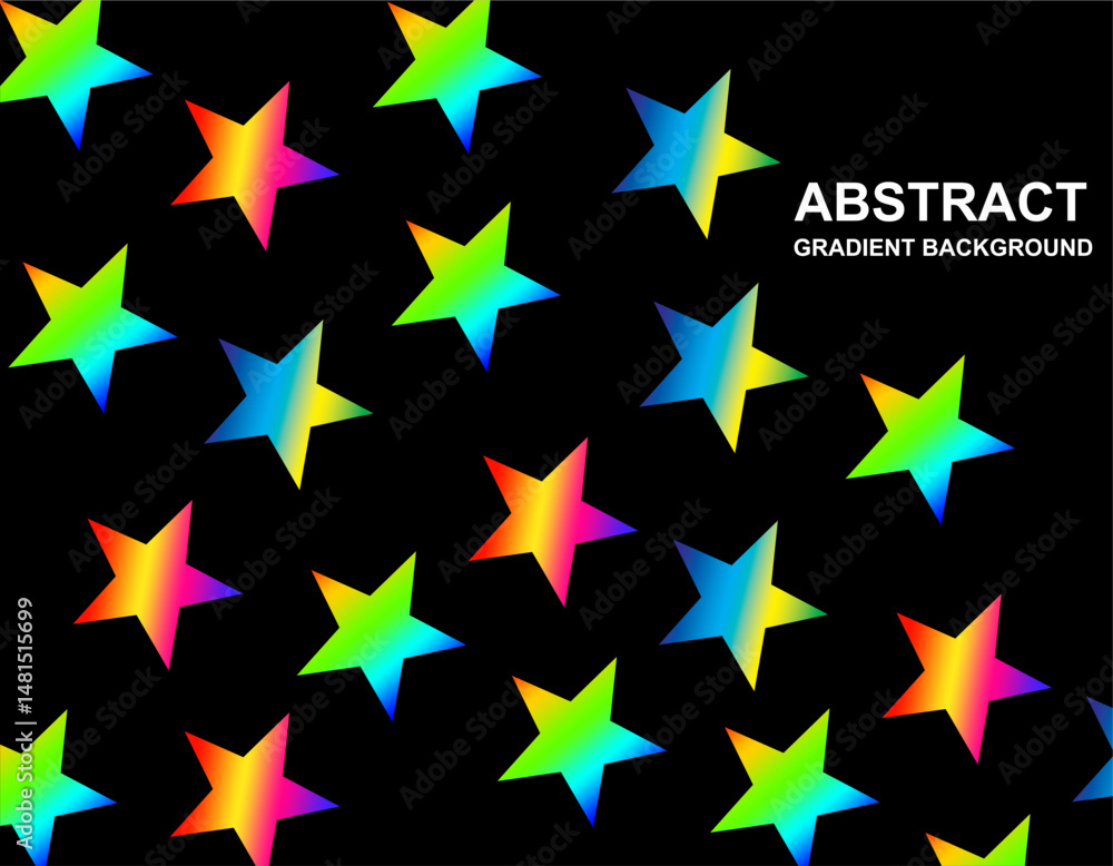 Poster abstract background with color lines vector pattern rainbow ribbons graphic shapes with gradient