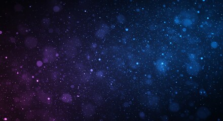Fototapeta premium Abstract Background with Glowing Particles in Blue and Purple Colors