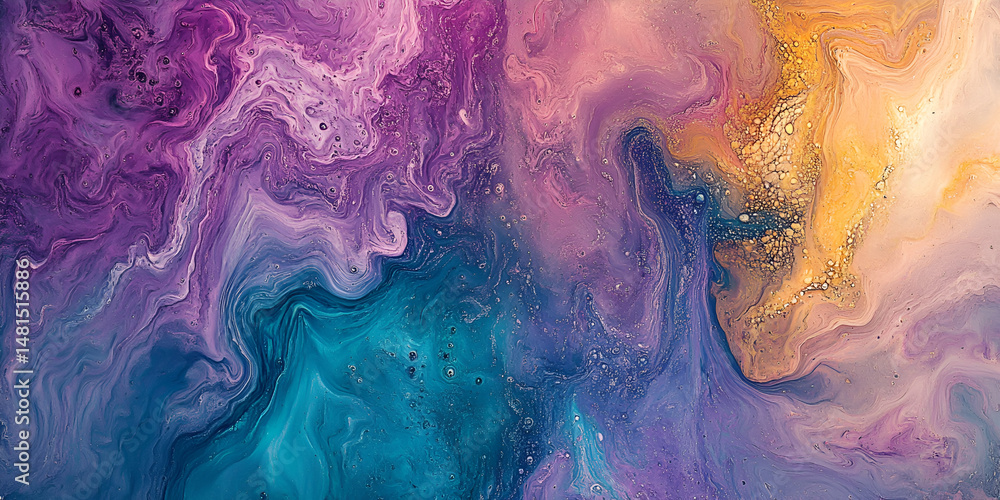 Aufkleber abstract colorful wave line pattern design with smoke and light for an artistic business web banner