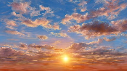 Fototapeta premium Sunset sky with cloudscape