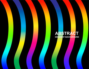 Obraz premium Abstract Background with Color Lines Vector Pattern Rainbow Ribbons Graphic Shapes with Gradient