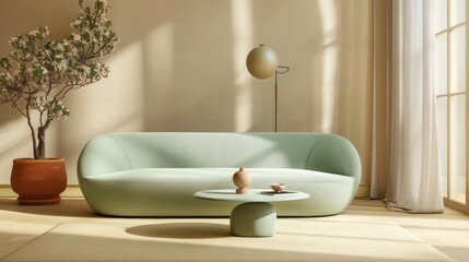Minimalist Living Room Scene (1)