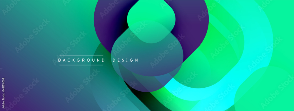 Leinwandbilder abstract fluid shapes, vibrant colors blend. modern design, gradients create dynamic visual effect. 