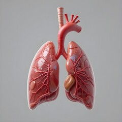 3d rendered illustration of a lungs anatomy models