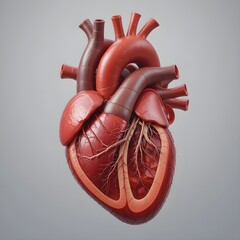 human heart anatomy in the shape
