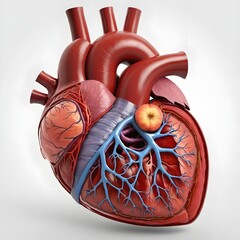human heart anatomy in the shape