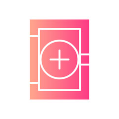 Fototapeta premium medicine chest gradient icon