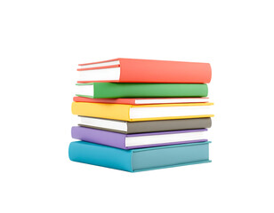 A colorful stack of books, perfect for education and learning.