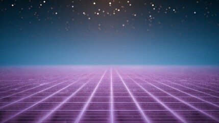 Futuristic Metaverse Grid  Neon Purple Digital Landscape