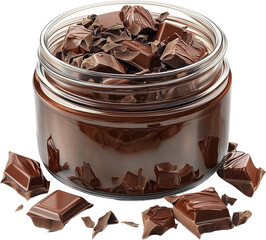 Delicious Dark Chocolate Dessert in a Jar
